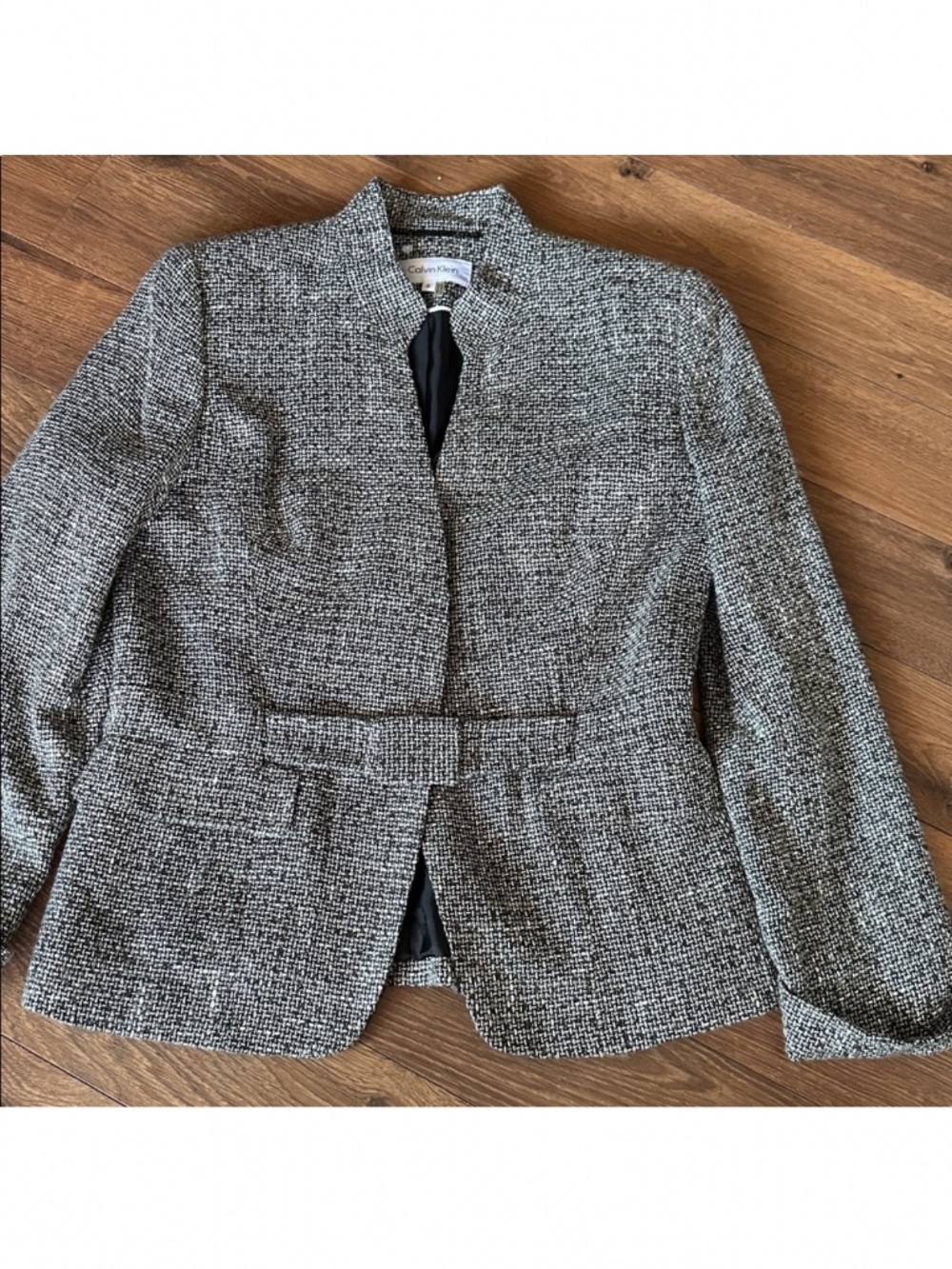 Calvin Klein Tweed jacket blazer with belt size 8